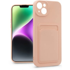 Haffner Card Case szilikon hátlap iPhone 14 Plus rózsaszín tok és táska
