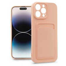 Haffner Card Case szilikon hátlap iPhone 14 Pro rózsaszín tok és táska