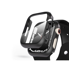 Haffner Defense 360 Apple Watch 7 (41mm) védőtok beépített edzett üveggel fekete, ECO csomagolás (FN0283) (FN0283) okosóra kellék