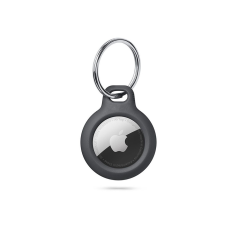 Haffner FN0440 Rough Apple AirTag Védőtok - Fekete mobiltelefon kellék