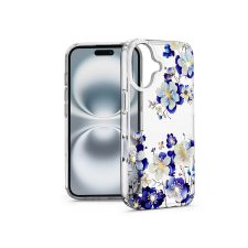 Haffner IMD Floral szilikon tok - Apple iPhone 16 Plus - átlátszó tok és táska
