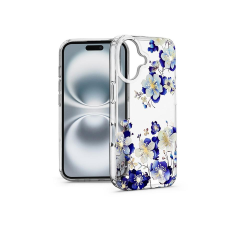 Haffner IMD Floral szilikon tok - Apple iPhone 16 Plus - átlátszó tok és táska