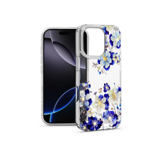 Haffner IMD Floral szilikon tok - Apple iPhone 16 Pro Max - átlátszó tok és táska