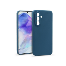 Haffner Matt szilikon tok - Samsung Galaxy A55 5G - kék tok és táska