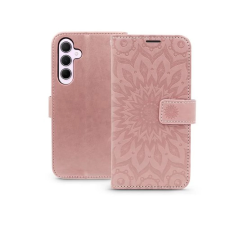 Haffner Mezzo Book Oldalra nyíló bőr tok Samsung Galaxy A35 5G rózsaszínrarany tok és táska