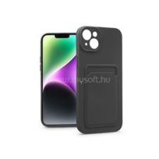 Haffner PT-6735 iPhone 14 Plus fekete szilikon hátlap kártyatartóval (PT-6735) tok és táska