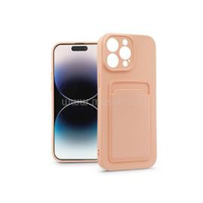 Haffner PT-6739 iPhone 14 Pro pink szilikon hátlap kártyatartóval (PT-6739) tok és táska