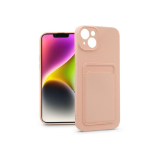 Haffner pt-6744 iphone 14 pink szilikon hátlap kártyatartóval tok és táska