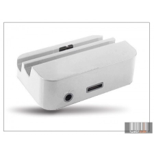 Haffner Samsung N9000 Galaxy Note 3 asztali töltő + audió be/kimenet - fehér mobiltelefon kellék