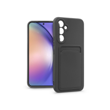 Haffner Samsung SM-A546 Galaxy A54 5G szilikon hátlap kártyatartóval - Card Case - fekete tok és táska