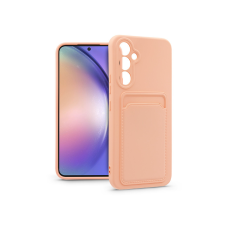 Haffner Samsung SM-A546 Galaxy A54 5G szilikon hátlap kártyatartóval - Card Case - pink tok és táska
