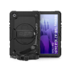 Haffner Samsung T500/T505 Galaxy Tab A7 10.4 ütésálló védőtok 360 fokos védelemmel, 4H kijelzővédő üveggel - Solid - fekete (ECO csomagolás)