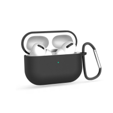 Haffner Szilikon védőtok Apple AirPods Pro 1/2 fülhallgatóhoz - fekete - ECO csomagolás (FN0421) - Fülhallgató tok audió kellék