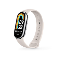 Haffner Tech-Protect IconBand - Xiaomi Smart Band 8 / 9 / NFC szilikon szíj - bézs okosóra kellék