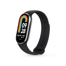 Haffner Tech-Protect IconBand - Xiaomi Smart Band 8 / 9 / NFC szilikon szíj - fekete okosóra kellék