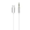 Haffner USB Type-C - 3,5 mm jack audio kábel 1 m-es vezetékkel - fehér