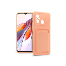 Haffner Xiaomi Redmi 12C szilikon hátlap kártyatartóval - Card Case - pink tok és táska