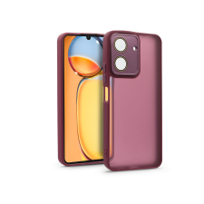 Haffner Xiaomi Redmi 13C hátlap kameravédő peremmel, lencsevédő üveggel - Variete -     bíbor (HF256776) tok és táska