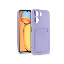 Haffner Xiaomi Redmi 13C szilikon hátlap kártyatartóval - Card Case - lila tok és táska