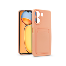 Haffner Xiaomi Redmi 13C szilikon hátlap kártyatartóval - Card Case - rózsaszín (HF262876) tok és táska