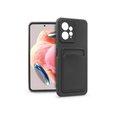 Haffner Xiaomi Redmi Note 12 4G szilikon hátlap kártyatartóval - Card Case - fekete tok és táska