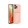 Haffner Xiaomi Redmi Note 12 5G/Poco X5 5G szilikon hátlap kártyatartóval - Card Case - pink (PT-6627)