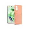 Haffner Xiaomi Redmi Note 12 5G/Poco X5 5G szilikon hátlap kártyatartóval - Card Case - rózsaszín