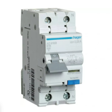 Hager AD916B Áramvédős kismegszakító 1P+N, B-16A, 30mA, 6kA, AC villanyszerelés