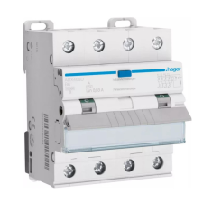 Hager ADX406D Áramvédős kismegszakító 3P+N, B-6A, 30mA, 10kA, A villanyszerelés