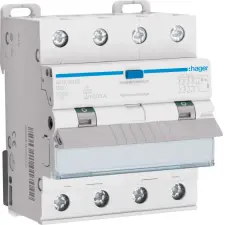 Hager ADX420D Áramvédős kismegszakító 3P+N, B-20A, 30mA, 10kA, A villanyszerelés