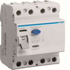 Hager CF484D Hibaáramrelé 4P, 100A, 300mA, A, 6kA villanyszerelés