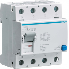 Hager CPA490 Fi-relé, 4P, 125A, 300mA, S villanyszerelés