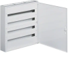 Hager Fém mezős elosztó, 144 modul, 4 sor, 791x787x150mm, teli ajtóval, IP30, falon kívüli, Univers (Hager FW436WT)
