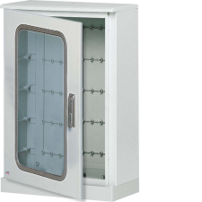 Hager FL522B Műanyag állószekrény lábazatttal, átlátszó ajtós, 1200x600x300, IP65 villanyszerelés
