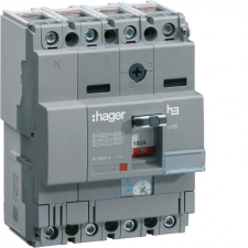 Hager HNA161H x160 TM kompakt megszakító, 4P, 160A, 40kA villanyszerelés