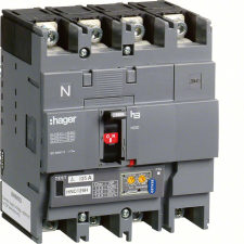 Hager HNC251H Kompakt megszakító h250, 4P, 250A, 50kA, áll. LSI elektr. kioldóval villanyszerelés