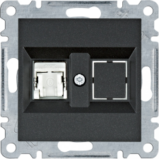 Hager Lumina WL2173 Informatikai csatlakozóaljzat 1xRJ45, Cat6 FTP fekete burkolattal, keret nélkül villanyszerelés