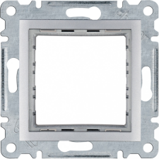 Hager Lumina WL2512 adatper 45x45mm-es készülékekhez ezüst burkolattal, keret nélkül IP20 villanyszerelés