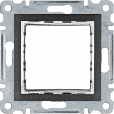 Hager Lumina WL2513 adatper 45x45mm-es készülékekhez fekete burkolattal, keret nélkül IP20 villanyszerelés
