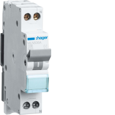 Hager MLN506A Kismegszakító 1P+N, C-6A, 6kA, 1M villanyszerelés