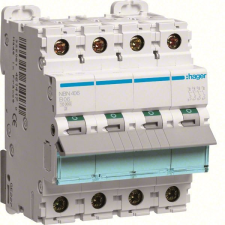 Hager NBN406 Kismegszakító 4P, B-6A, 10kA, 4M villanyszerelés