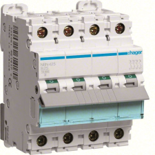 Hager NBN425 Kismegszakító 4P, B-25A, 10kA, 4M villanyszerelés