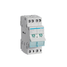 Hager SFB232 Választókapcsoló, 2P, 32A, I-0-II, moduláris, 2M, közös pont alul villanyszerelés