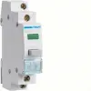 Hager SVN413 Nyomókapcsoló, 1Z, 16A, 230V AC, zöld jelzőlámpával, moduláris, 1M