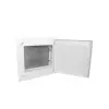 Hager VF218PZF Multimédia golf kiselosztó, süllyesztett, teli ajtó, 495x426x72mm fakivágásba