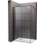 Hagser Agatha zuhanykabin fal walk-in 80 cm fekete matt üveg/átlátszó üveg HGR80000022