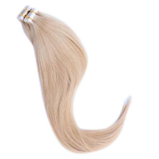 HairExtensionShop TAPE IN Ragasztócsíkos Póthaj Platinaszőke Színben 55cm (Szín #613) póthaj