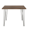  HAIRPIN asztal 90 x 90 cm konyhába, nappaliba, étkezőbe Csokoládétölgy