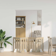  Hajtható állatkerítés 4 pcs Sonoma tölgy 201 x 38 x 70 cm kutyafelszerelés