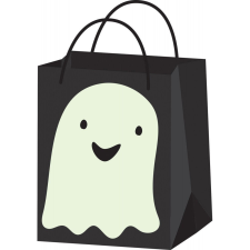 Halloween Black cukorka gyűjtő papír tasak ajándéktasak